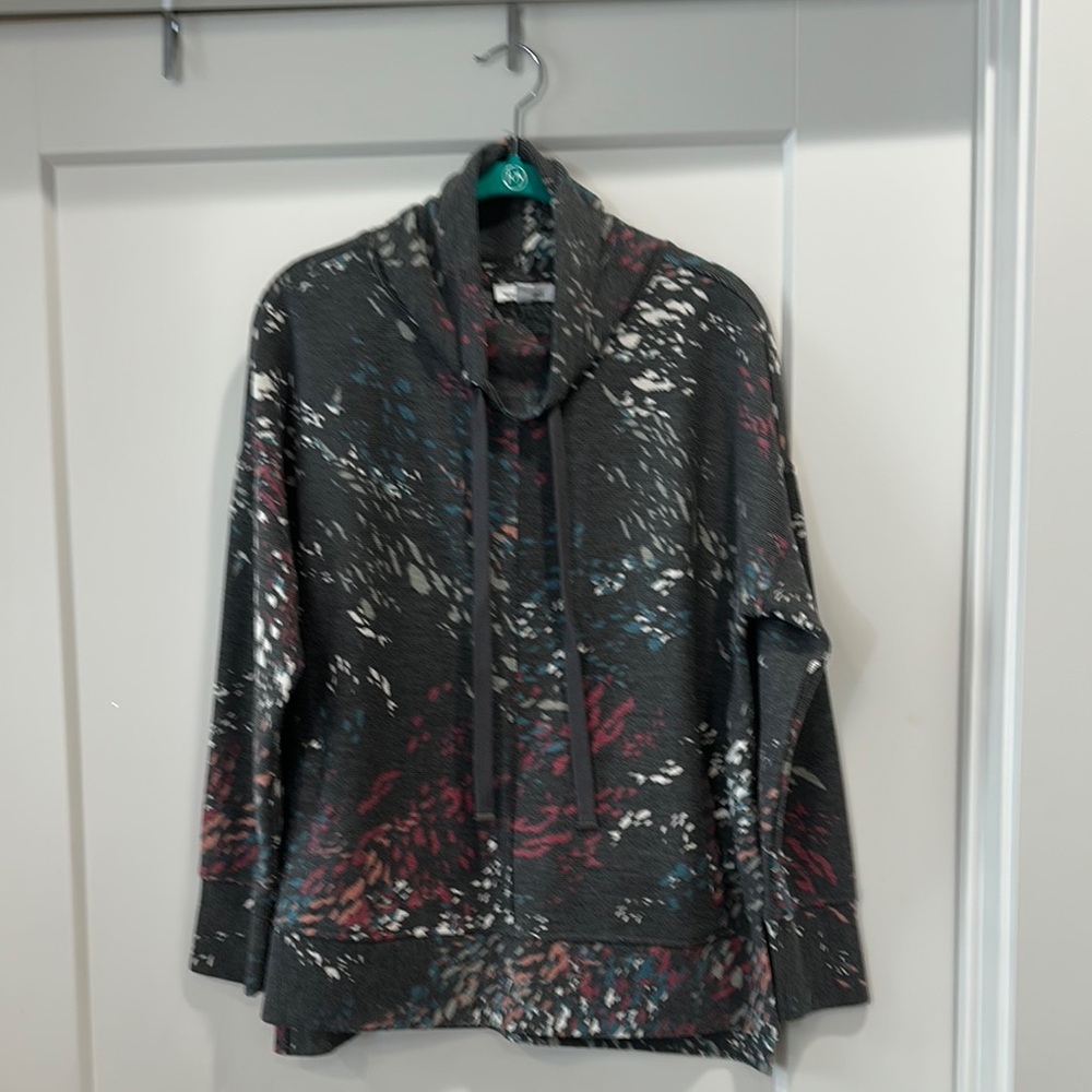 Westbound Gray and Pink Knit Sweater
